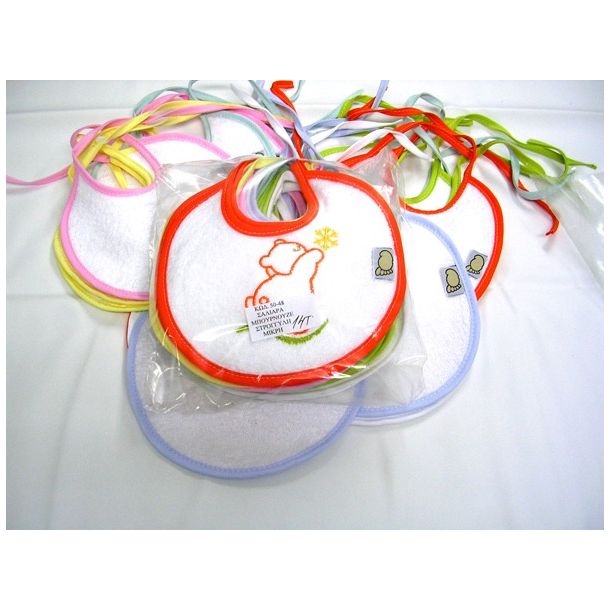 Σαλιάρα πετσετέ FIGLIO BINO με κέντημα